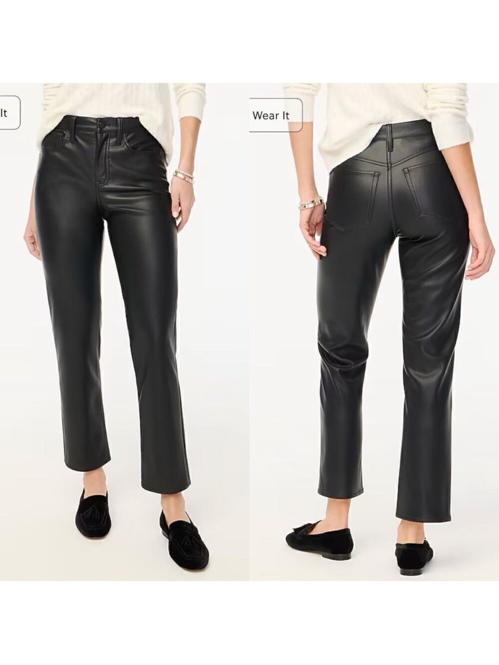 J. Crew Black Faux Leather Pants
